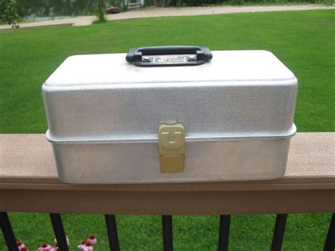 old metal fishing box|aluminum tackle boxes for fishing.